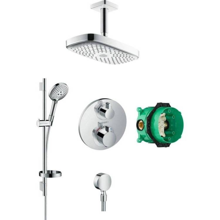 Душевой комплект Hansgrohe Raindance Select E 300 (2 jet) 27384000 + 26630000 + 27506000 + 15758000