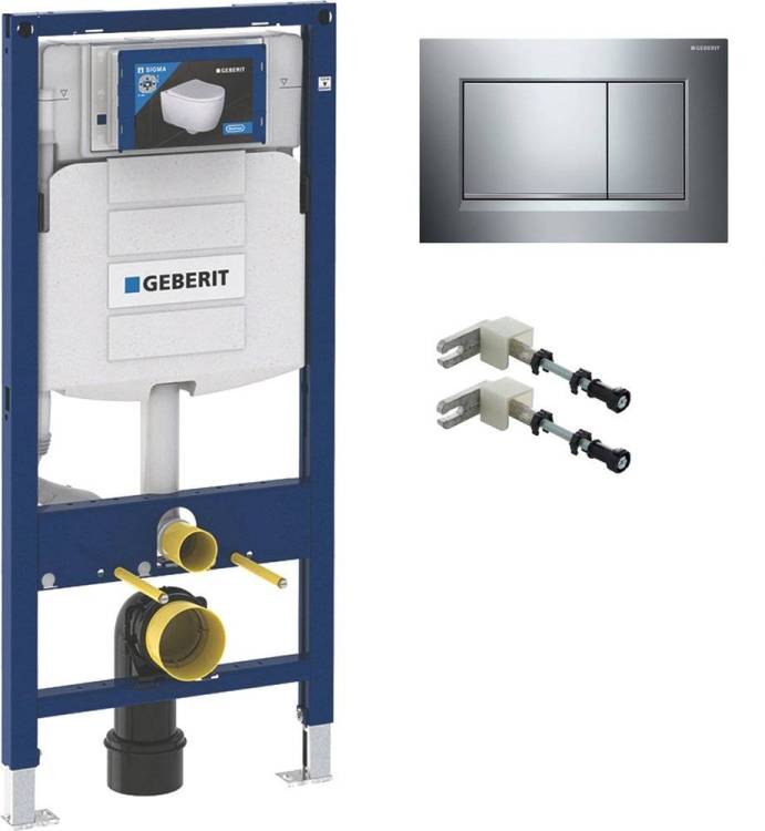 Система инсталляции для унитазов Geberit Duofix UP 320 111.300.00.5 кнопка хром глянцевый, хром матовый
