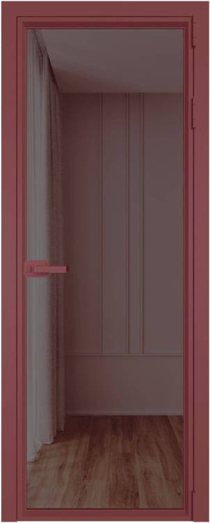 Межкомнатная дверь Profil Doors 1 AV цвет профиля Красный антрацит, стекло безопасное 6 мм золотистая бронза 700x2000