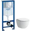 Комплект Унитаз Laufen Pro Rimless безободковый + Инсталляция Grohe Rapid SL 3 в 1 с кнопкой + Крышка-сиденье 8.9896.6.000.000.1
