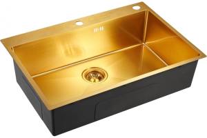 Мойка кухонная Emar PVD EMB-125A PVD Nano Golden