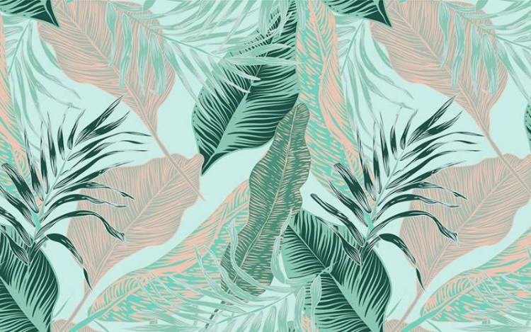 3D Фотообои Artegrafico «Танцующие листья» TR-015 песок