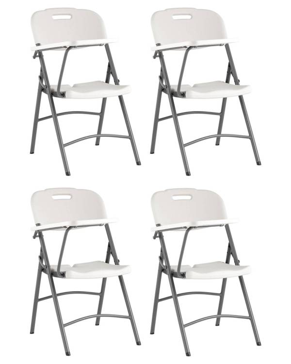 Набор из 4 складных стульев Stool Group Кейт D25X X4 белый, банкетные, со столиком
