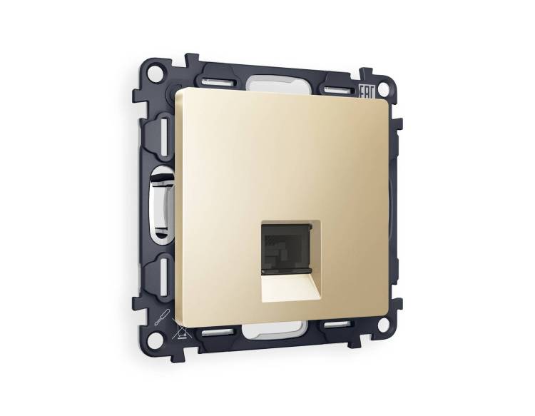 Комплект механизма компьютерной розетки Ambrella Volt MA MA612005 шампань