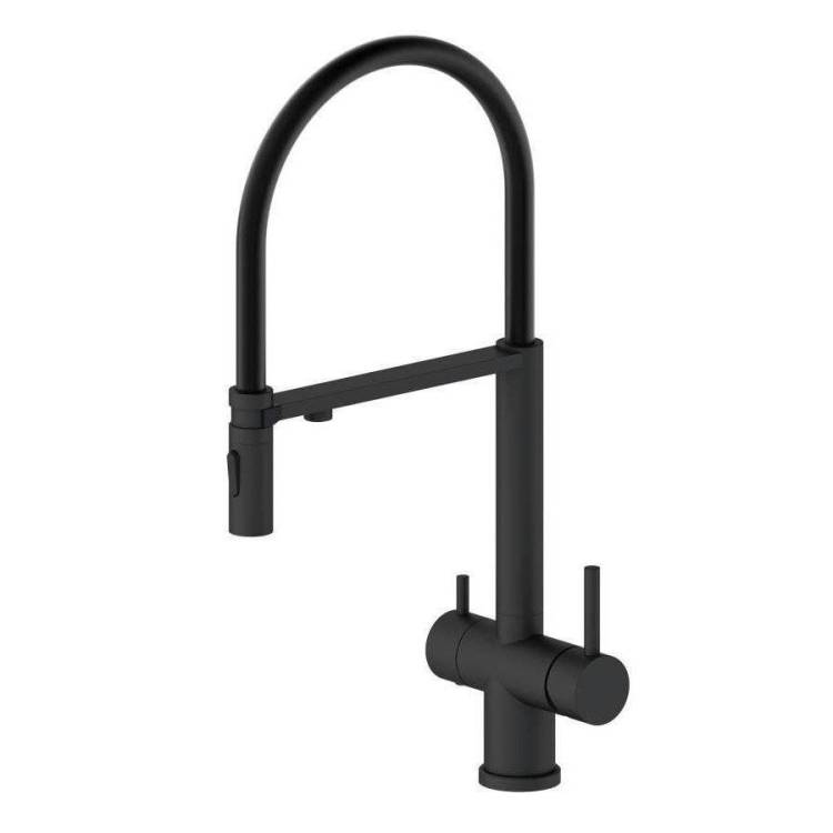 Смеситель для кухни Oliveeka K OL-458009-MB под фильтр, черный матовый