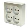 Розетка 4-местная Stekker София 49333
