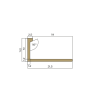Профиль L-образный Neexy pvl02-04 ANTBL антик бронза светлая (защитный лак) 270x1x2.15 фото 2