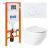 Комплект Унитаз подвесной BelBagno Sfera-R BB046CHR с сиденьем BB2111SC + Система инсталляции для унитазов BelBagno BB002-80 с кнопкой смыва BB014-SR-BIANCO