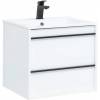Тумба с раковиной Aquanet Lino 60 271943 подвесная, белый матовый фото 2