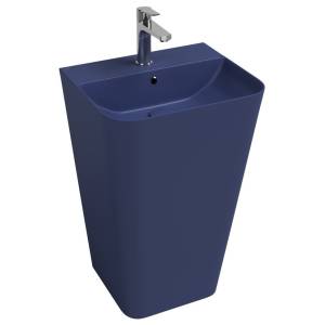 Раковина Isvea Sott'Aqua 10SQ37001SV-2Z напольная, 50 см, синяя матовая