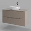 Тумба с раковиной Orange Line Li-100TuLMDF+B07-420W латте матовый, 100 см фото 2