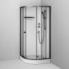 Душевая кабина Am.Pm X-Joy W94C-401-090BT 90x90, 1/4 круга, профиль матовый черный, стекло прозрачное фото 5