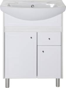 Тумба с раковиной ASB-Mebel Орхидея 60 белая, северное дерево