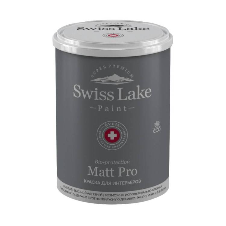 Краска водно-дисперсионная Swiss Lake Matt Pro А 0.9 л