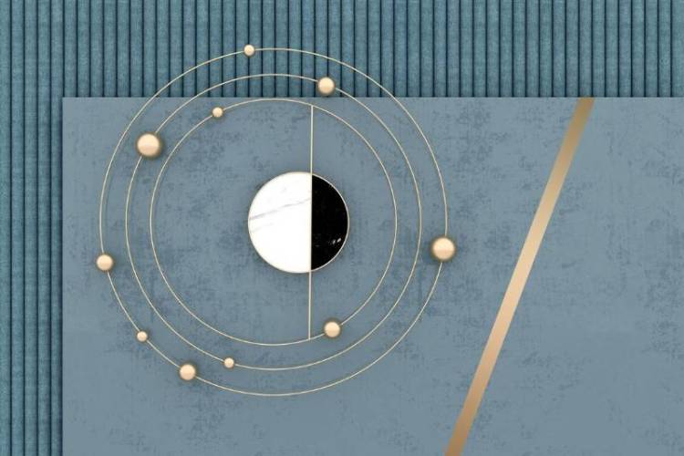 3D Фотообои Artegrafico «Золотая орбита» OP-013 песок