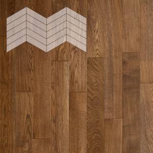 Паркетная доска Lab Arte Chevron Pro Французская Елка Дуб Рустик Лаэрт лак 348-400x90x14