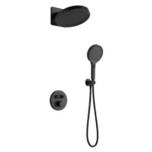 Душевой комплект Vincea Inspire VSFW-3I22MT3MB черный матовый, встраиваемый, с термостатом