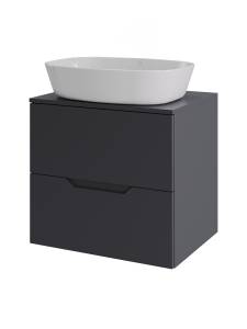 Тумба с раковиной Agger Свит SWE600ETGR-ST-8500W графит матовый, 60 см