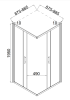 Душевой уголок Taliente TA-09092-1CB профиль матовый черный, стекло прозрачное, 90x90x195 фото 4