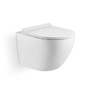 Унитаз подвесной Iberica Blanca Bilbao Mini IB.BLM.234.1B1 с крышкой-сиденьем микролифт