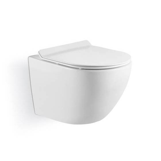Унитаз подвесной Iberica Blanca Bilbao Mini IB.BLM.234.1B1 с крышкой-сиденьем микролифт