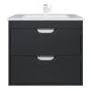 Тумба с раковиной Uperwood Modul подвесная, матовая, черная, 65 см