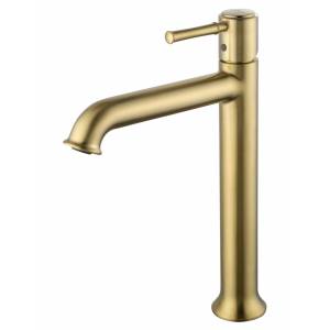 Смеситель для раковины Wonzon & Woghand WW-88019073-BG высокий, брашированное золото