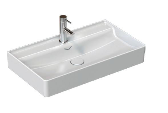 Раковина Isvea Vea 81 10VAS5081I сифон в комплекте, белая, 81x46.5