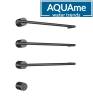 Полотенцесушитель электрический AQUAme AQM3143GM встраиваемый, c терморегулятором, шлифованный темный металл