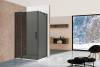 Душевой уголок Vincea Extra VSR-1E901090CGB 1000x900, профиль черный, стекло тонированное фото 2