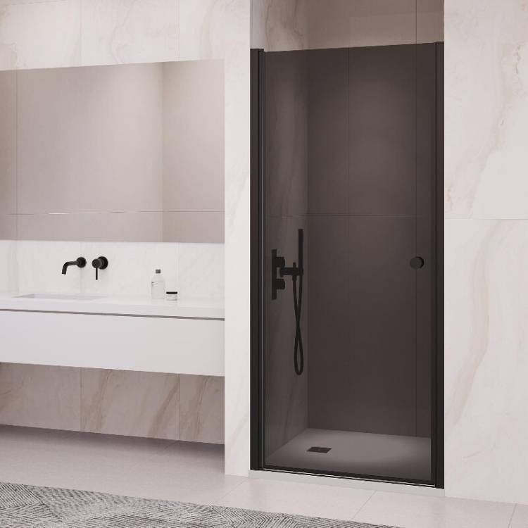 Душевая дверь в нишу RGW Passage PA-03B 54080308-34 профиль черный, стекло тонированное, 80x195