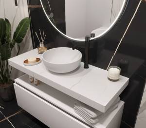 Столешница Armadi Art Flat 869-120-CLCT прямая Calacatta 1210x460x70