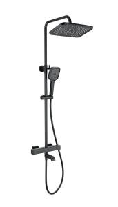 Душевая стойка Wonzon & Woghand WW-B3016-T1-MB с термостатом, черный