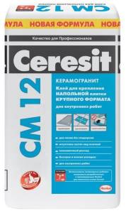 Клей Ceresit CM12 для напольного керамогранита 25 кг