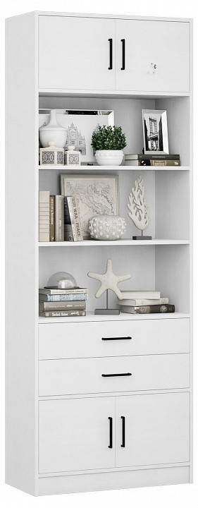 Стеллаж комбинированный МФ Мастер Либерти-51-128 Либерти-51-БТ-128 белый