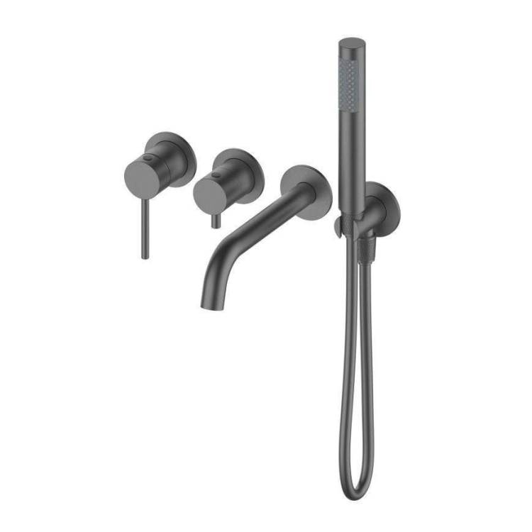 Смеситель для ванны Oliveeka Y OL-889017-BGM встраиваемый, с внутренней частью, оружейный металл