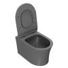 Унитаз подвесной Point Вега PN41711GM безободковый, сиденье микролифт, серый матовый фото 2