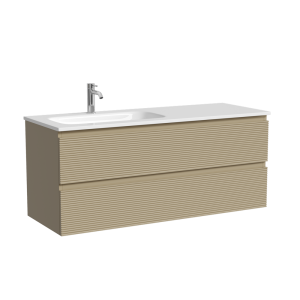 Тумба под раковину Sancos Folk FL120LCP подвесная, 119x44.5x50, левая, Капучино