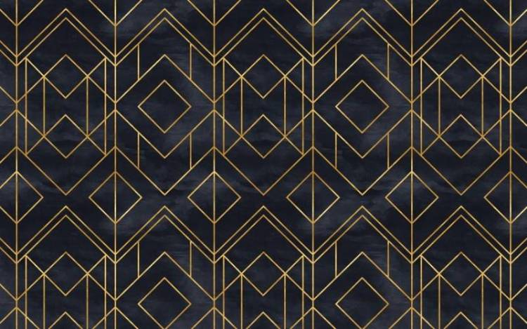 3D Фотообои Artegrafico «Орнамент из золотых ромбов» AM-022 акварель