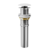Донный клапан для раковины D&K DC9008 клик-клак, белый матовый