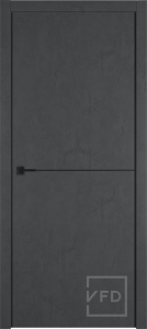 Межкомнатная дверь Владимирская Фабрика Дверей экошпон VFD URBAN 1, глухая, Jet Loft, Black Mould 700x2000
