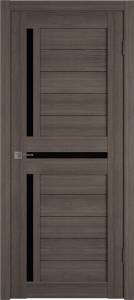 Межкомнатная дверь Владимирская Фабрика Дверей Atum 16 Grey стекло Black Gloss 700x2000