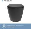 Унитаз подвесной Aqueduto Ovo Plus OVOT0240 безободковый, сиденье микролифт, черный матовый фото 5