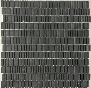 Мозаика Pixel Mosaic Мрамор PIX 317 King Black Матовая 30.7x31х6