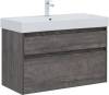 Мебель для ванной Aquanet Nova Lite 100 дуб рошелье, 2 ящика фото 4