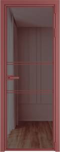 Межкомнатная дверь Profil Doors 2 AX цвет профиля Красный антрацит, стекло безопасное 6 мм золотистая бронза 600x2000