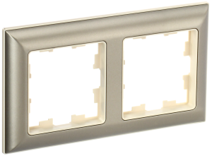 Рамка 2-постовая IEK Brite BR-M22-12-3-K10 бежевый/шампань