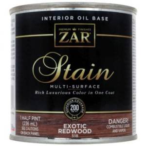 Льняное тонирующее масло ZAR Stain Interior Oil Base 518 Экзотический палисандр (Exotic Redwood) 0.236 л