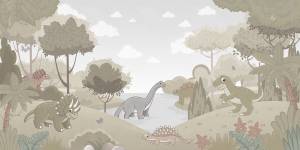 Бесшовные Eco обои Ortograf Little friends 34362 Страна динозавров 2 Ворс+ ОЕ+