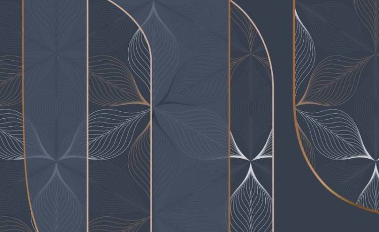 3D Фотообои Artegrafico «Цветочное кружево с контрастным фоном» PL-097 песок